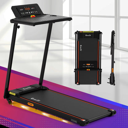 Everfit Treadmill Electric Walking Pad Foldable Incline for Home Office Gym Black - Image 7