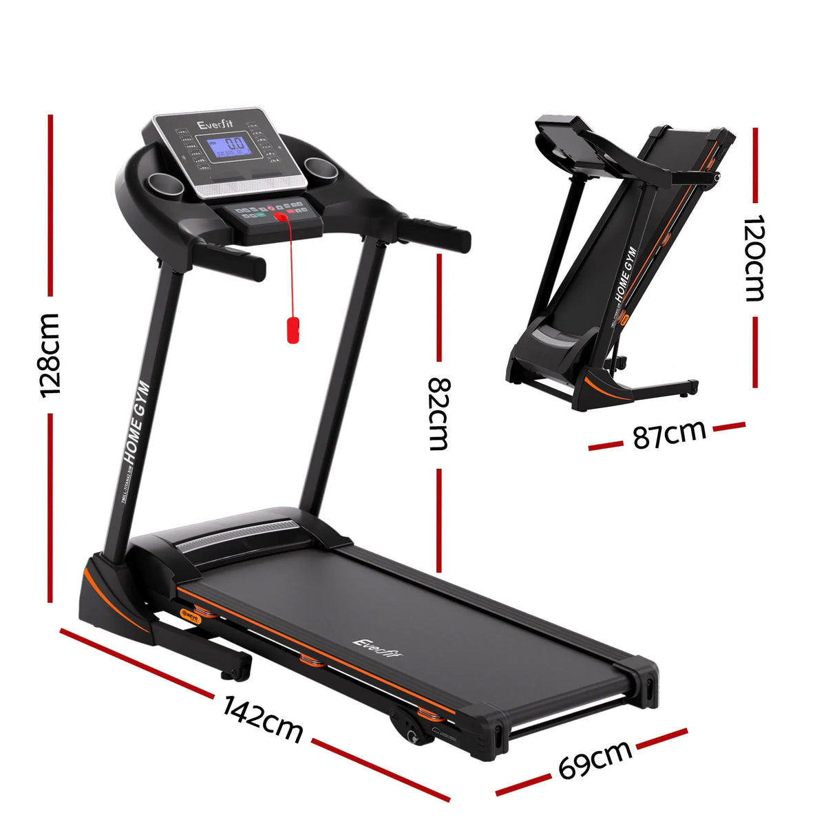 Everfit Treadmill Electric Home Gym Fitness Exercise Machine Hydraulic 420mm - Image 2