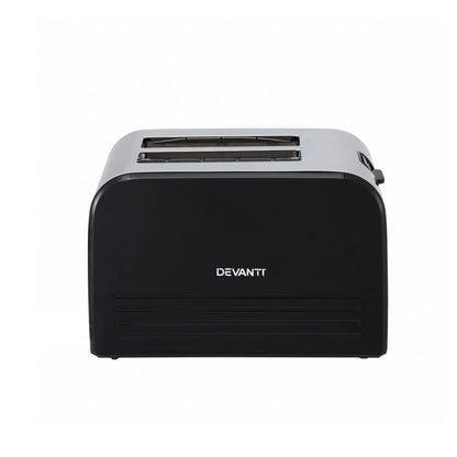 Devanti 2-Slice Toaster, LED Display 3.5cm Wide Slots 6 Browning Levels - Image 8