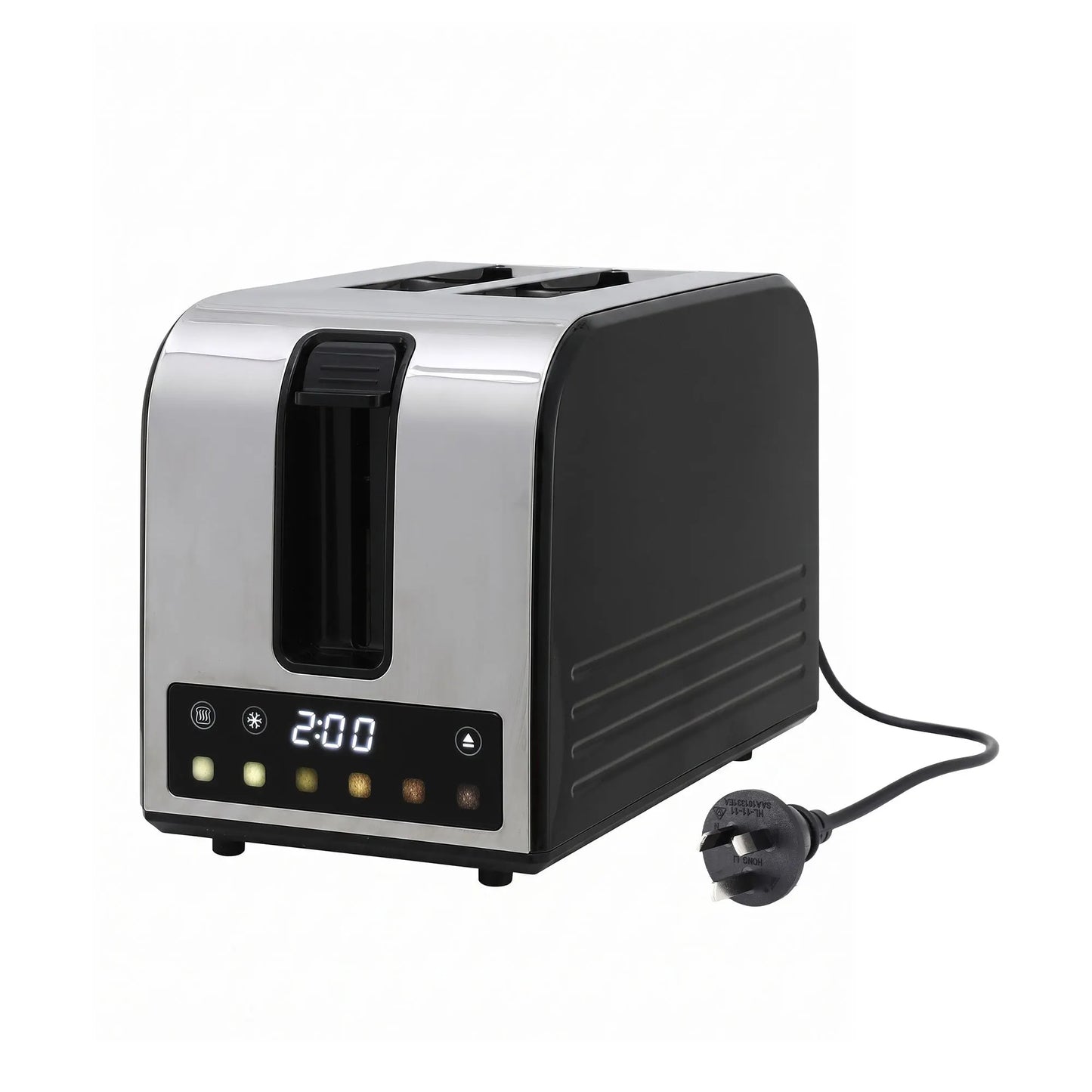 Devanti 2-Slice Toaster, LED Display 3.5cm Wide Slots 6 Browning Levels - Image 9