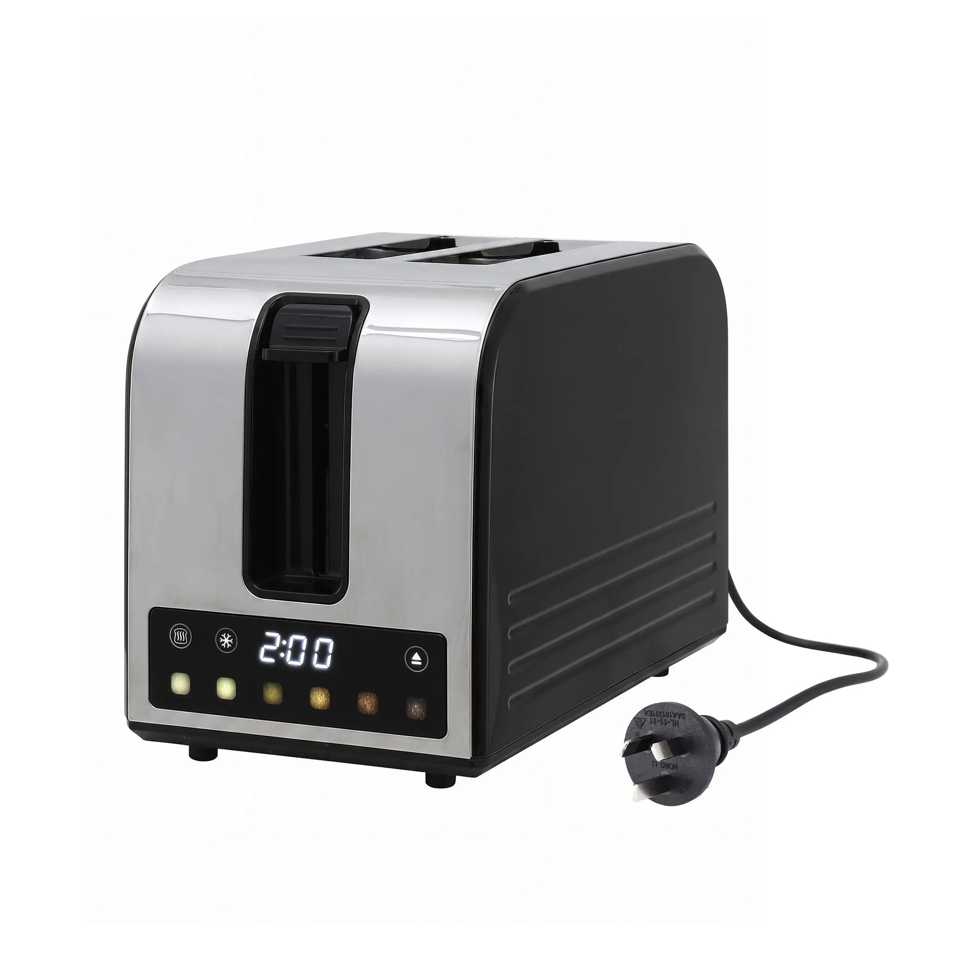 Devanti 2-Slice Toaster, LED Display 3.5cm Wide Slots 6 Browning Levels - Image 9