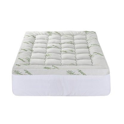 Giselle Bedding 1500GSM Pillowtop Mattress Topper Bamboo Mattress Pad for Back Pain Relief Washable 11cm Thick Bed Cover with 45cm Deep Pocket Double - Image 3