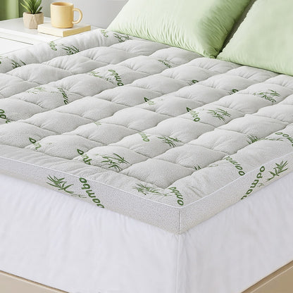 Giselle Bedding 1500GSM Pillowtop Mattress Topper Bamboo Mattress Pad for Back Pain Relief Washable 11cm Thick Bed Cover with 45cm Deep Pocket King - Image 7