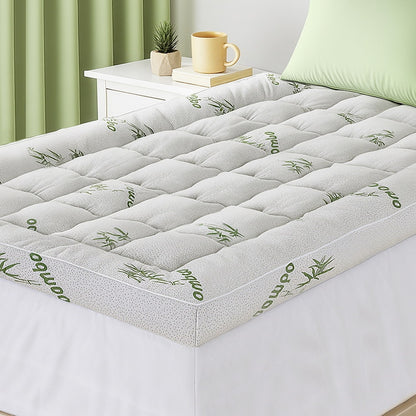 Giselle Bedding 1500GSM Pillowtop Mattress Topper Bamboo Mattress Pad for Back Pain Relief Washable 11cm Thick Bed Cover with 45cm Deep Pocket King Single - Image 7