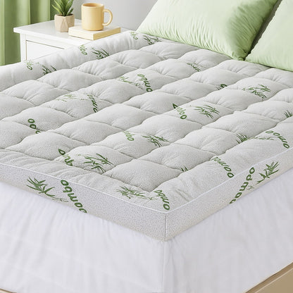 Giselle Bedding 1500GSM Pillowtop Mattress Topper Bamboo Mattress Pad for Back Pain Relief Washable 11cm Thick Bed Cover with 45cm Deep Pocket Queen - Image 7