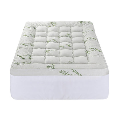 Giselle Bedding 1500GSM Pillowtop Mattress Topper Bamboo Mattress Pad for Back Pain Relief Washable 11cm Thick Bed Cover with 45cm Deep Pocket Single - Image 3