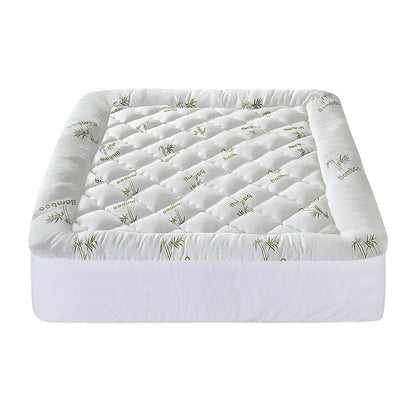Giselle Bedding 5cm Pillowtop Mattress Topper 1000GSM Thick Soft Bamboo Cooling Pad for Back Pain Relief & Guest Bed, Washable Overfilled Cover with 45cm Deep Pocket King - Image 3