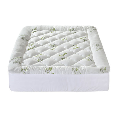 Giselle Bedding 5cm Pillowtop Mattress Topper 1000GSM Thick Soft Bamboo Cooling Pad for Back Pain Relief & Guest Bed, Washable Overfilled Cover with 45cm Deep Pocket Queen - Image 3