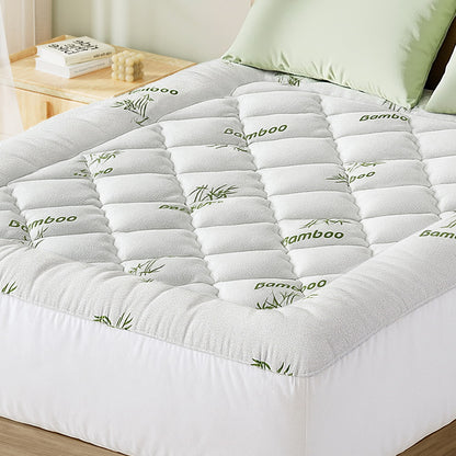 Giselle Bedding 5cm Pillowtop Mattress Topper 1000GSM Thick Soft Bamboo Cooling Pad for Back Pain Relief & Guest Bed, Washable Overfilled Cover with 45cm Deep Pocket Queen - Image 7