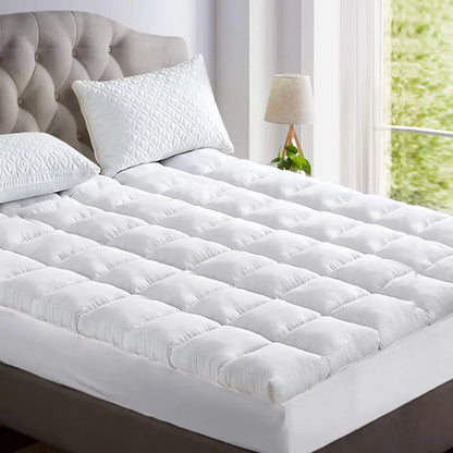 Giselle Bedding 5cm Bamboo Pillowtop Mattress Topper 1000GSM Mattress Pad for Back Pain Relief Washable Breathable Protector with 45cm Deep Pocket King