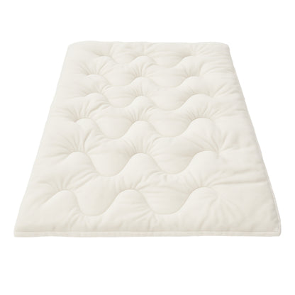Giselle Bedding Pillowtop Mattress Topper 5cm Reversible Cooling & Soft Coral Fleece Pad for Back Pain Relief, Washable Skin-friendly Bed Protector with 45cm Deep Pocket Single - Image 3