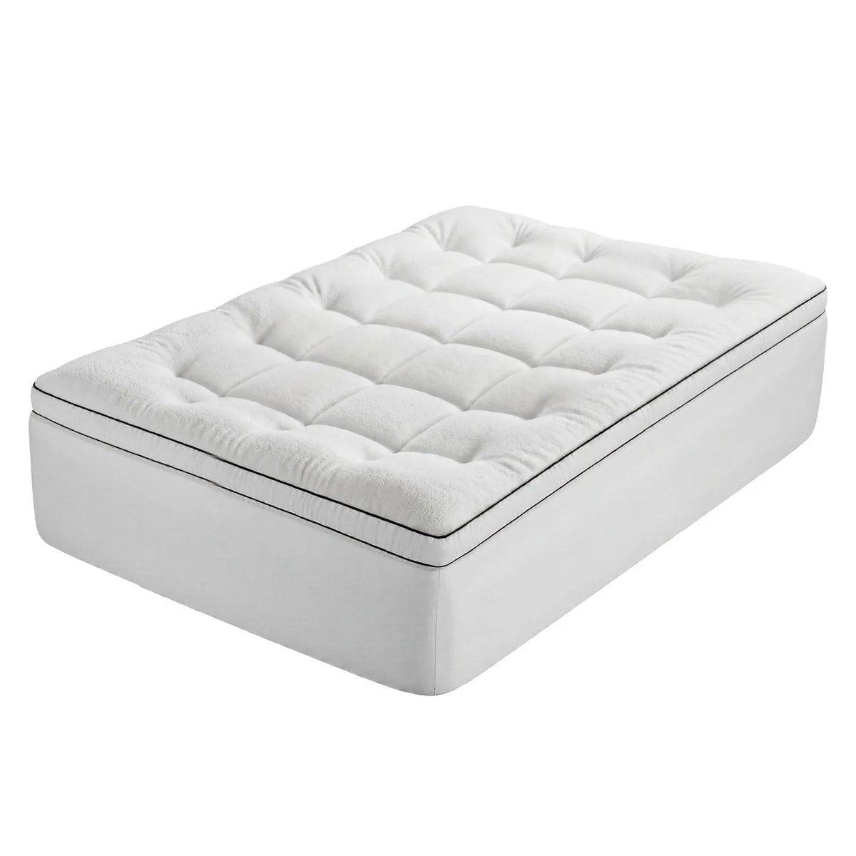 Giselle Bedding Double Mattress Topper 5cm Coral Fleece - Image 2