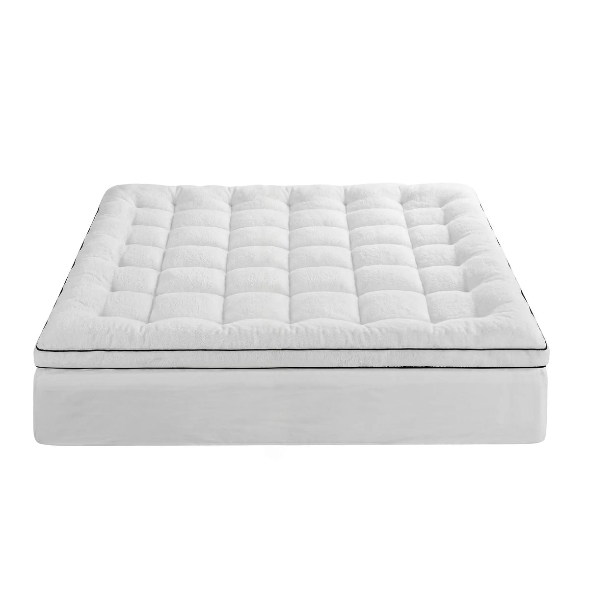 Giselle Bedding King Mattress Topper 5cm Coral Fleece - Image 4