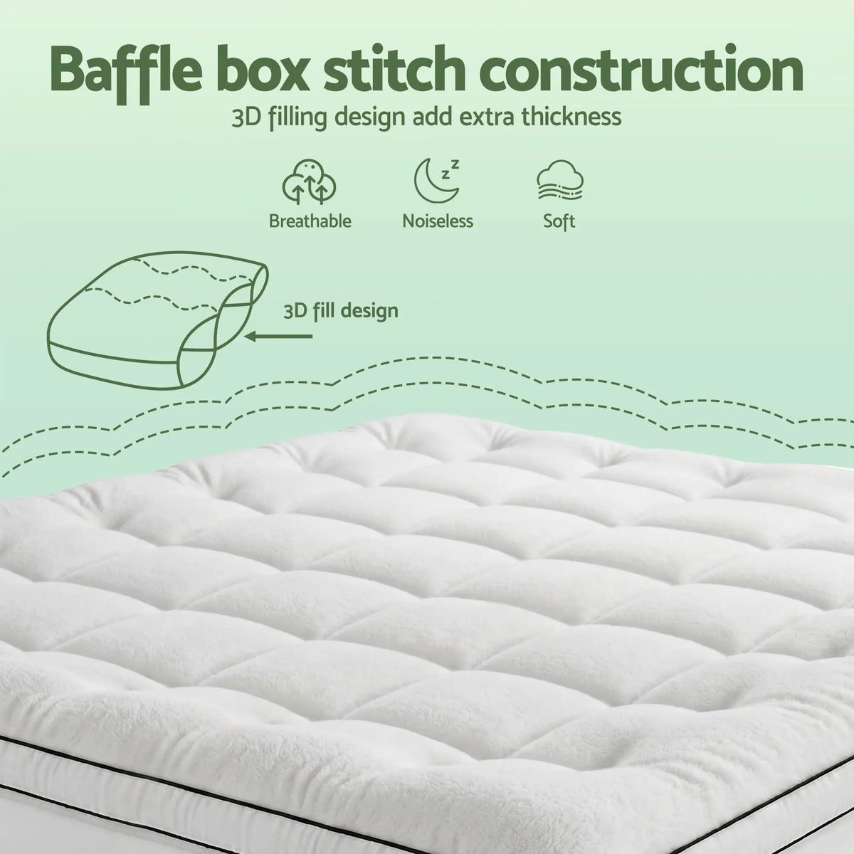 Giselle Bedding King Mattress Topper 5cm Coral Fleece - Image 9
