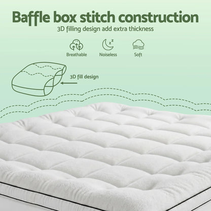Giselle Bedding King Mattress Topper 5cm Coral Fleece - Image 9