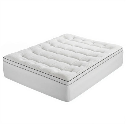 Giselle Bedding Queen Mattress Topper 5cm Coral Fleece - Image 2
