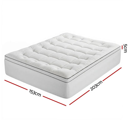 Giselle Bedding Queen Mattress Topper 5cm Coral Fleece - Image 3