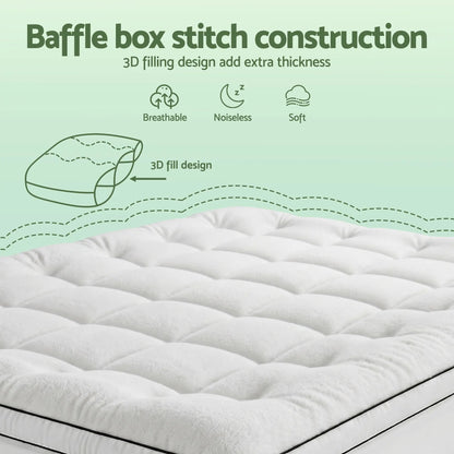 Giselle Bedding Queen Mattress Topper 5cm Coral Fleece - Image 9