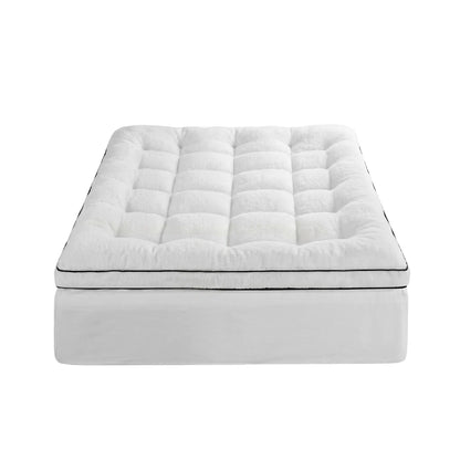 Giselle Bedding Single Mattress Topper 5cm Coral Fleece - Image 4