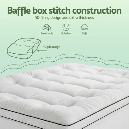 Giselle Bedding Single Mattress Topper 5cm Coral Fleece - Image 9