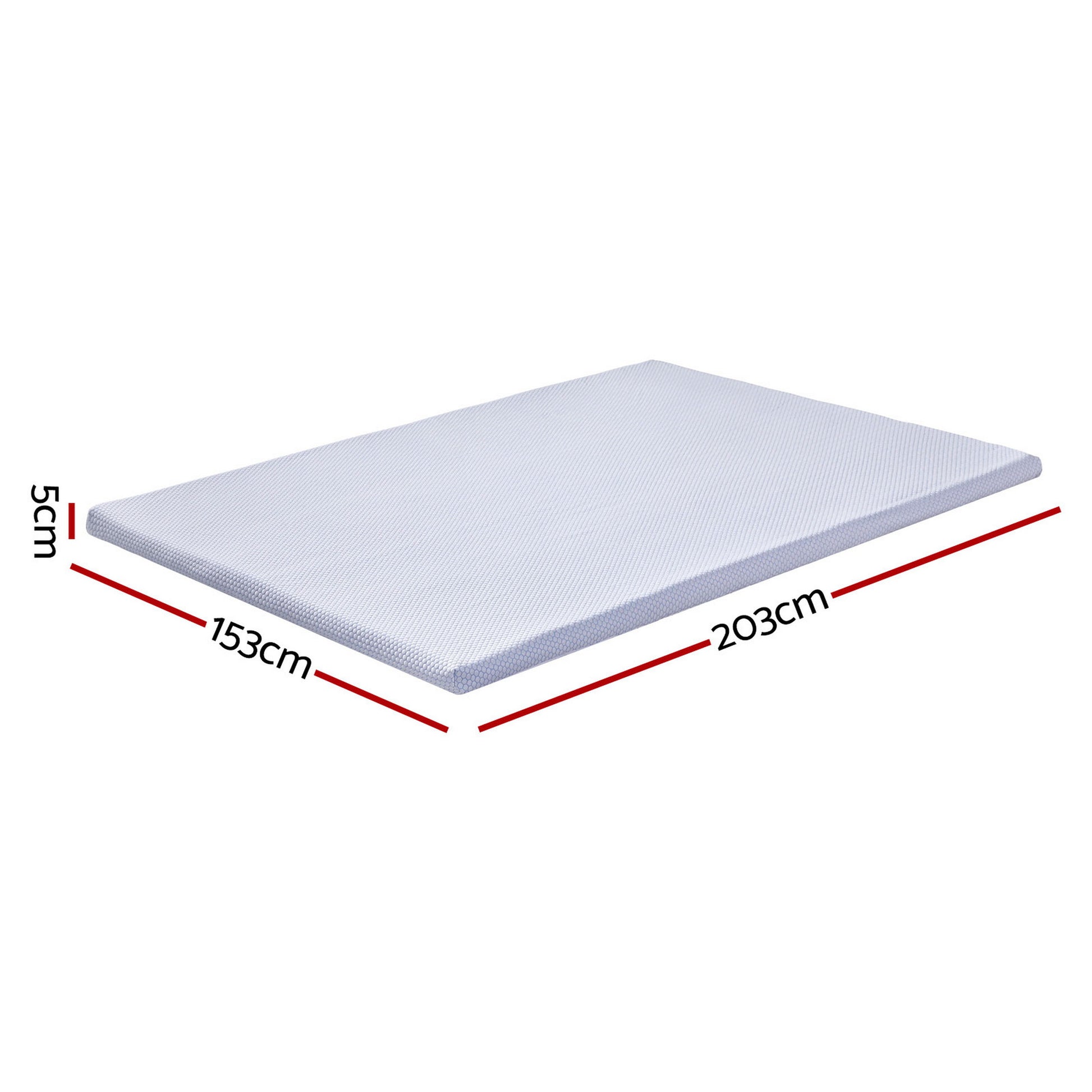 Giselle Bedding Natural Latex Mattress Topper, 7-Zone Pressure Relief Bed Pad for Back Pain, Ice Silk Cooling Cover for Hot Sleepers, 5cm Firm Support, Queen - Image 2