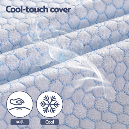 Giselle Bedding Natural Latex Mattress Topper, 7-Zone Pressure Relief Bed Pad for Back Pain, Ice Silk Cooling Cover for Hot Sleepers, 5cm Firm Support, Queen - Image 5