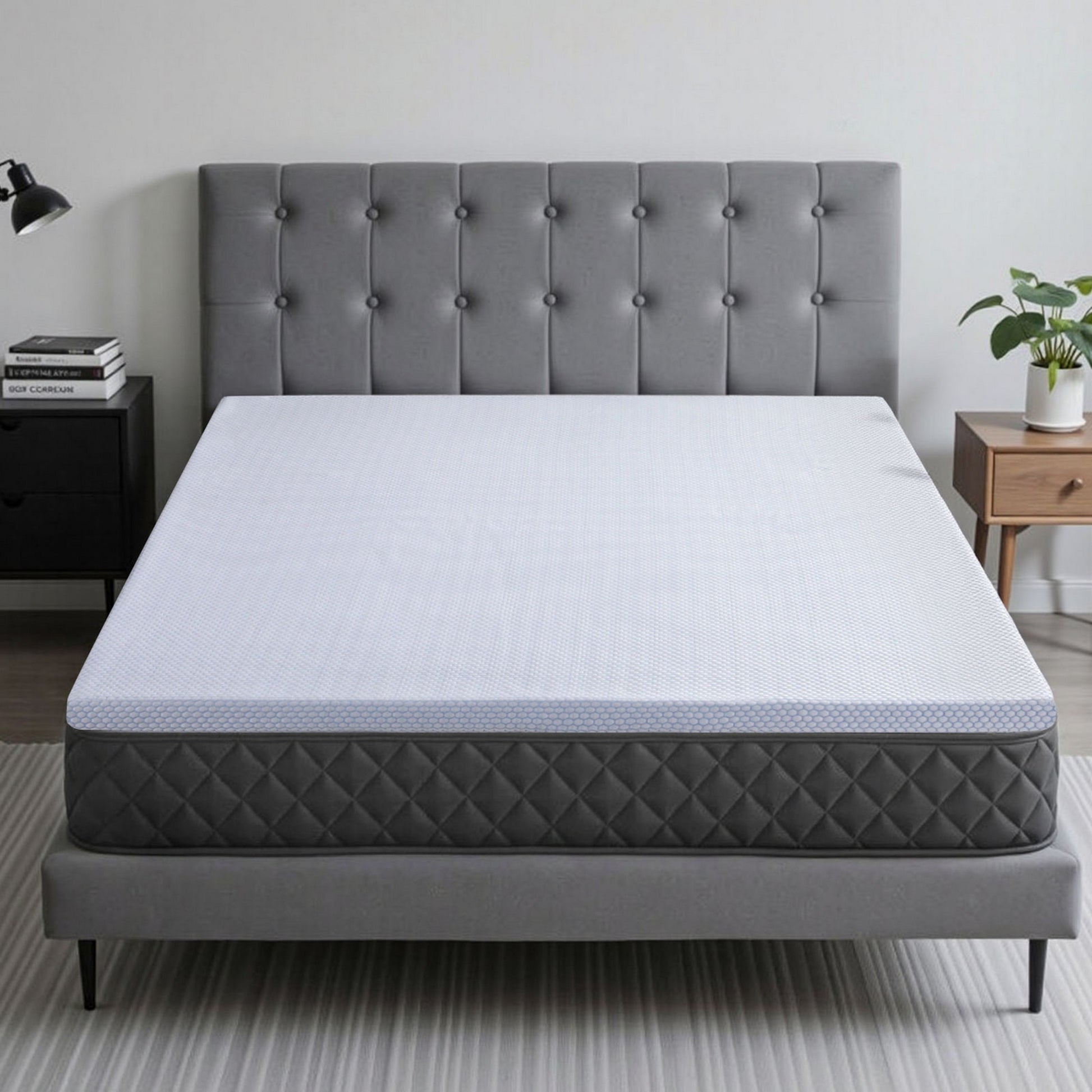 Giselle Bedding Natural Latex Mattress Topper, 7-Zone Pressure Relief Bed Pad for Back Pain, Ice Silk Cooling Cover for Hot Sleepers, 5cm Firm Support, Queen - Image 7