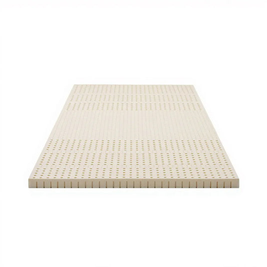 Giselle Bedding Latex Mattress Topper, 5cm Thick Cooling Bed Pad for Side Sleepers Pain Relief, 7 Zone Foldable Mat with Washable Cover for Guest Room Bedroom Single