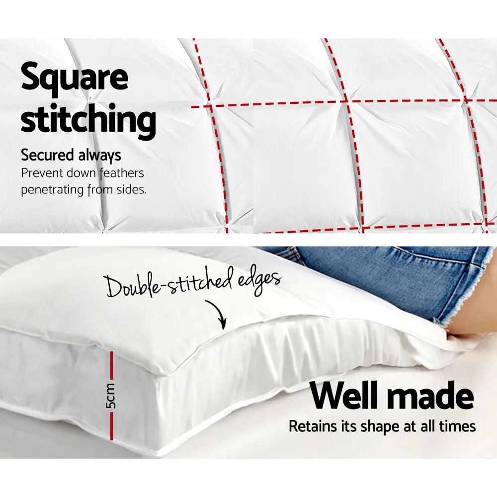Giselle Bedding Pillowtop Mattress Topper 5cm Thick Pad for Back Pain Relief Washable Underlay Protector 1000GSM Microfibre Filling 45cm Deep Pocket Queen - Image 5