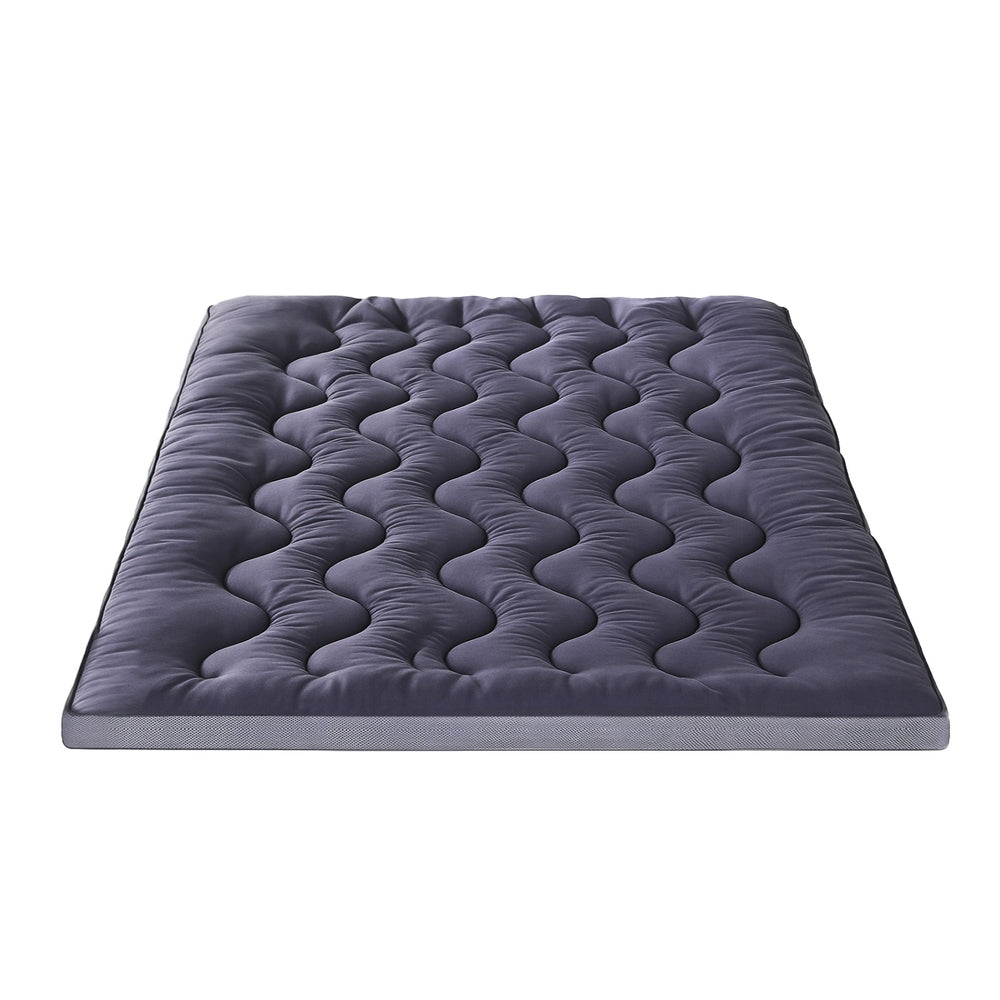 Giselle Bedding 5cm Pillowtop Topper Bamboo Polyester Blend Fibre Pad for Back Pain Relief Washable Overfilled Bed Protector 500GSM Double - Image 3