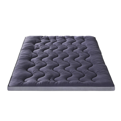 Giselle Bedding 5cm Pillowtop Topper Bamboo Polyester Blend Fibre Pad for Back Pain Relief Washable Overfilled Bed Protector 500GSM Double - Image 3