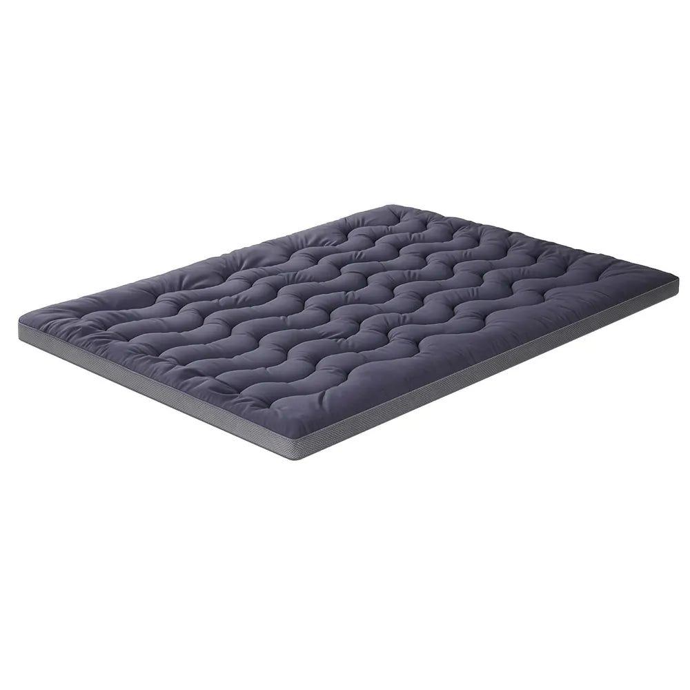 Giselle Bedding 5cm Pillowtop Topper Bamboo Polyester Blend Fibre Pad for Back Pain Relief Washable Overfilled Bed Protector 500GSM King - Image 2