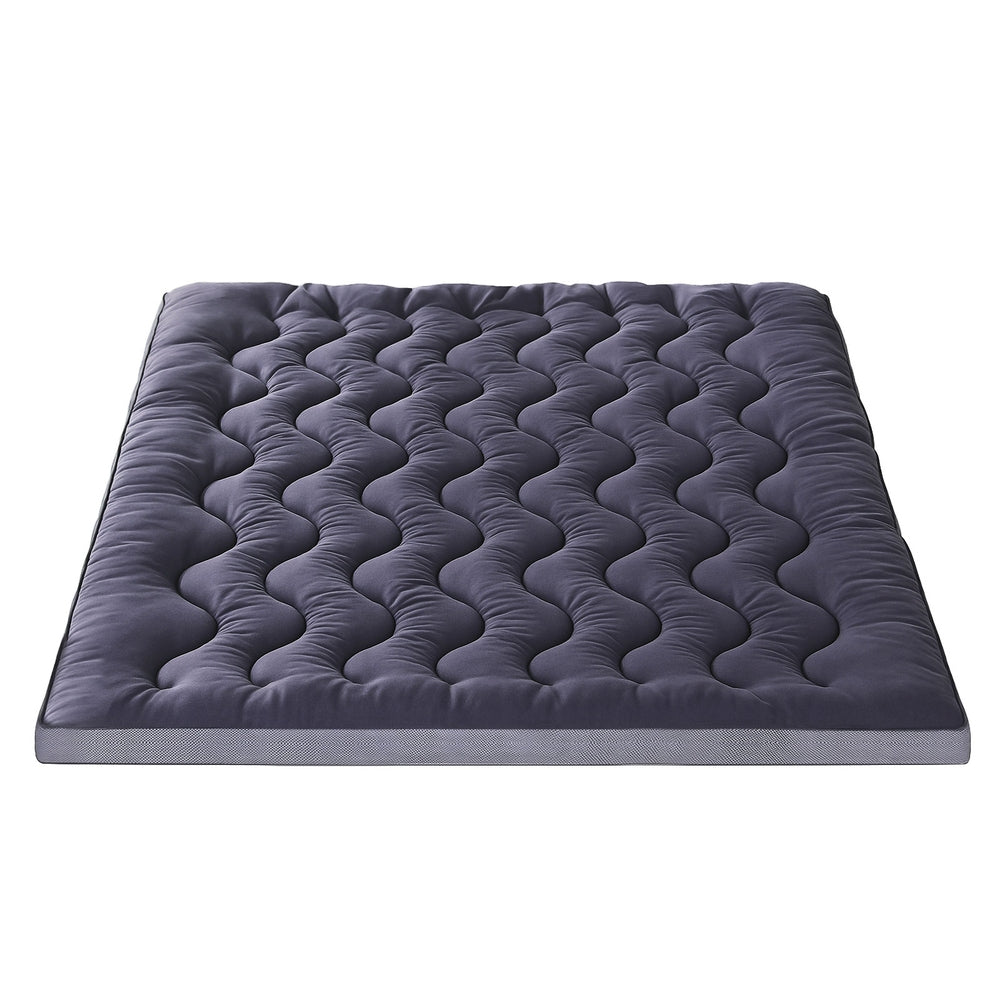 Giselle Bedding 5cm Pillowtop Topper Bamboo Polyester Blend Fibre Pad for Back Pain Relief Washable Overfilled Bed Protector 500GSM King - Image 3