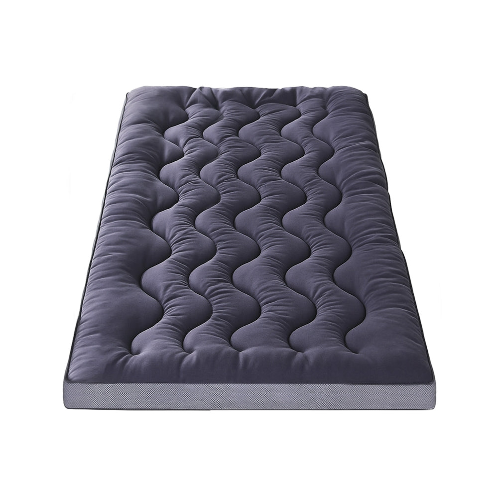Giselle Bedding 5cm Pillowtop Topper Bamboo Polyester Blend Fibre Pad for Back Pain Relief Washable Overfilled Bed Protector 500GSM King Single - Image 3
