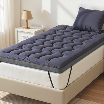 Giselle Bedding 5cm Pillowtop Topper Bamboo Polyester Blend Fibre Pad for Back Pain Relief Washable Overfilled Bed Protector 500GSM King Single - Image 7