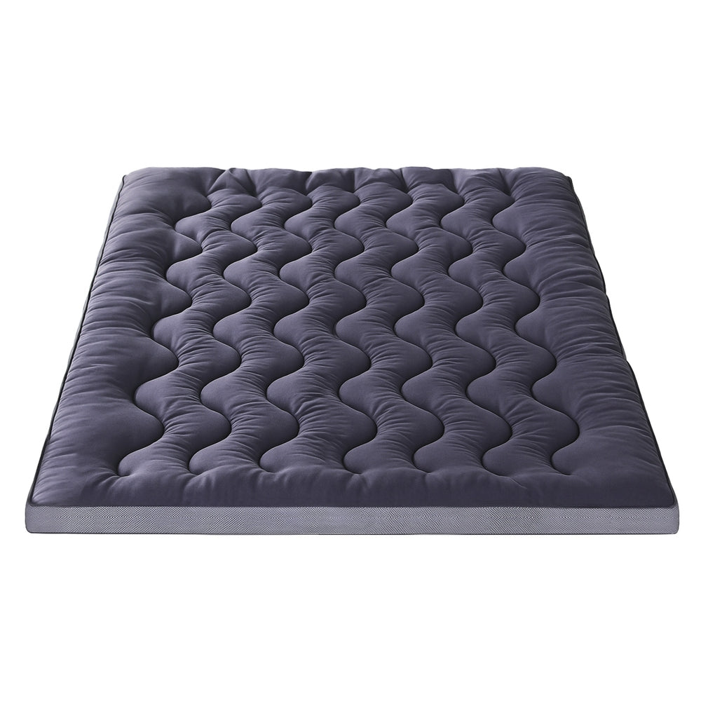 Giselle Bedding 5cm Pillowtop Topper Bamboo Polyester Blend Fibre Pad for Back Pain Relief Washable Overfilled Bed Protector 500GSM Queen - Image 3