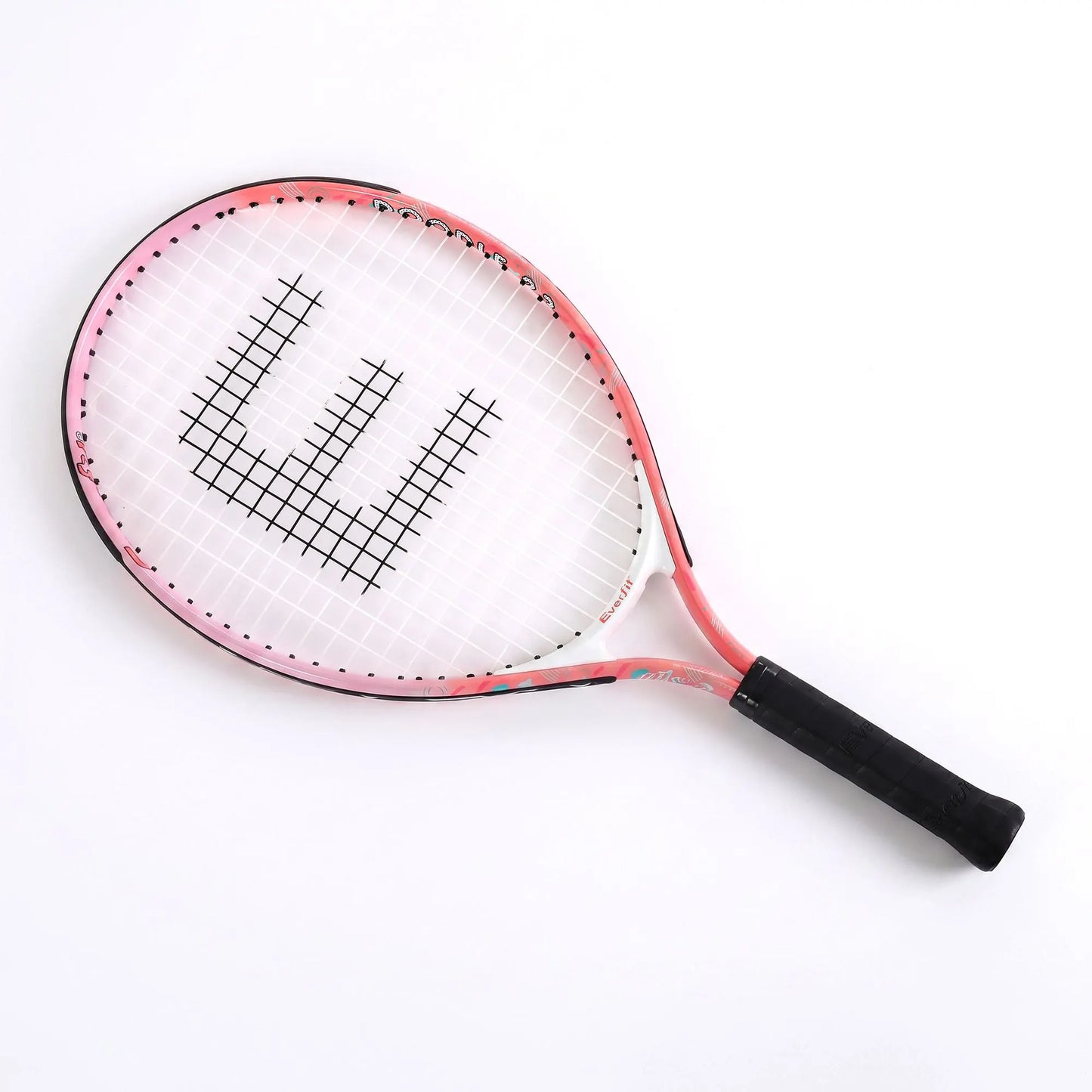 Title Everfit 23 Inch Tennis Racket Lightweight 200g for Adult and Junior Players Pink - Image 3