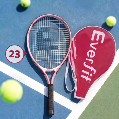 Title Everfit 23 Inch Tennis Racket Lightweight 200g for Adult and Junior Players Pink - Image 9