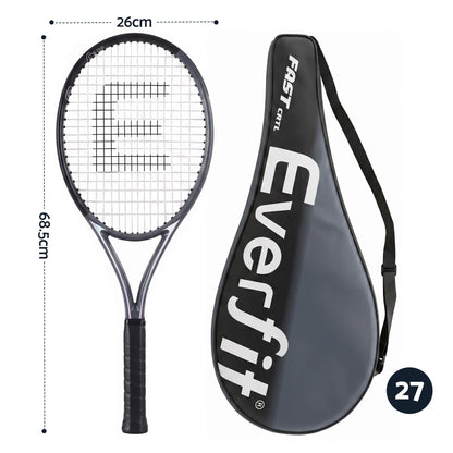 Everfit 27 Inch Tennis Racket Lightweight Racquet for Beginner Adult Players Black - Image 2