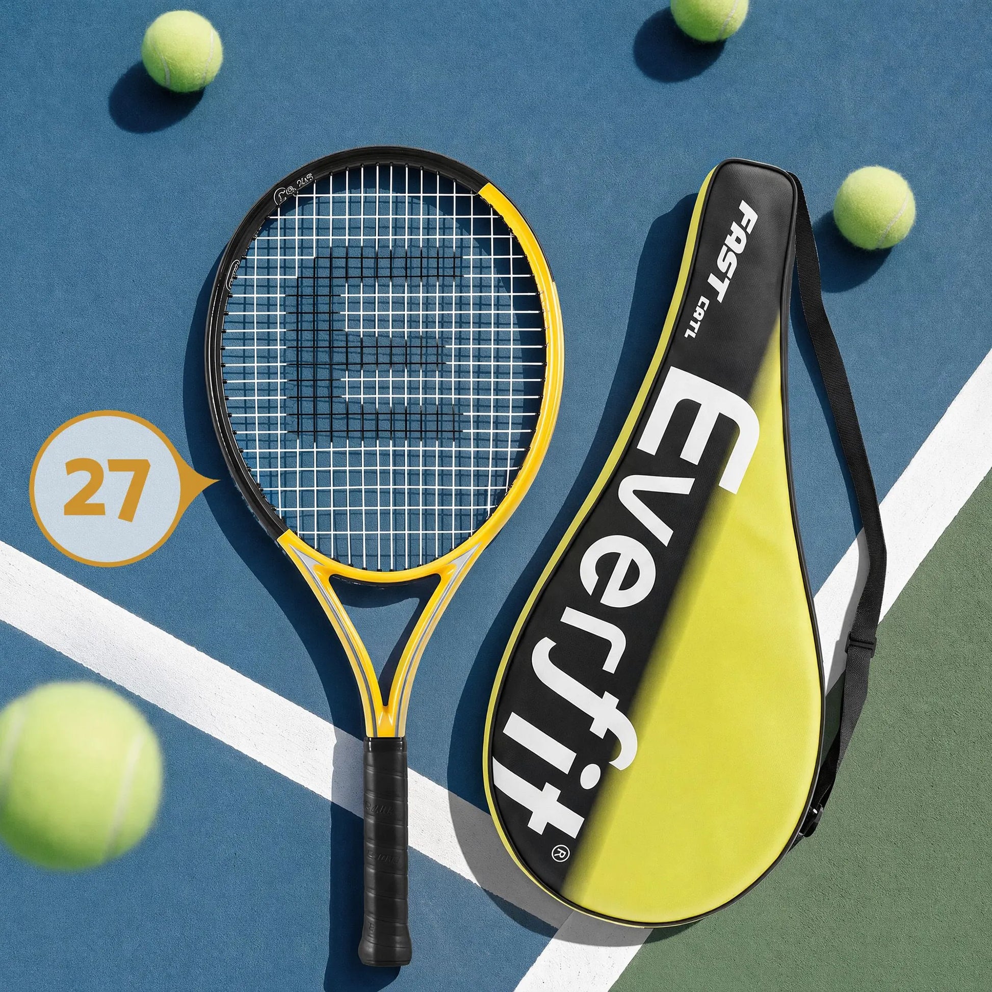 Everfit 27 Inch Tennis Racket Lightweight Racquet for Beginner Adult Players - Image 9