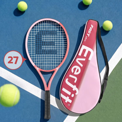 Everfit 27 Inch Tennis Racket Lightweight Racquet for Beginner Adult Players Pink - Image 9
