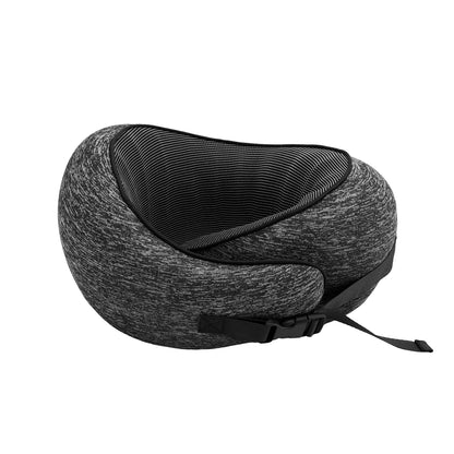 Wanderlite Travel Pillows for Airplanes Ergonomic Memory Foam Neck Pillow, Breathable & Washable Cover, Travel Bag Included, Airplane Pillow for Airplane, Car, Office and Home, Dark Grey - Image 3