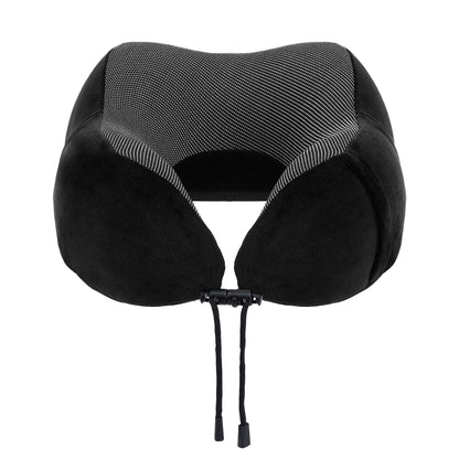 Wanderlite Travel Pillow for Airplanes Memory Foam Neck Pillows for Traveling, Soft & Washable Cover with Storage Bag, Portable Plane Accessories for Airplanes Offices Cars, Black - Image 3