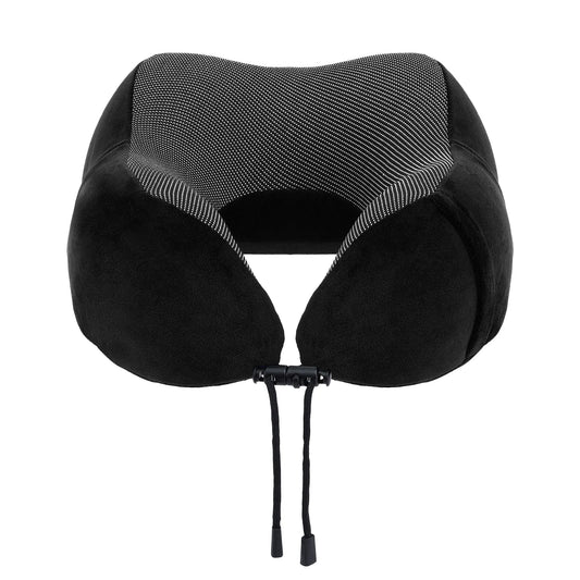 Wanderlite Travel Pillow for Airplanes Memory Foam Neck Pillows for Traveling, Soft & Washable Cover with Storage Bag, Portable Plane Accessories for Airplanes Offices Cars, Black - Image 3