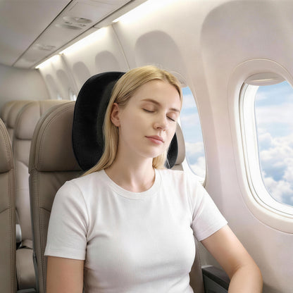 Wanderlite Travel Pillow for Airplanes Memory Foam Neck Pillows for Traveling, Soft & Washable Cover with Storage Bag, Portable Plane Accessories for Airplanes Offices Cars, Black - Image 7