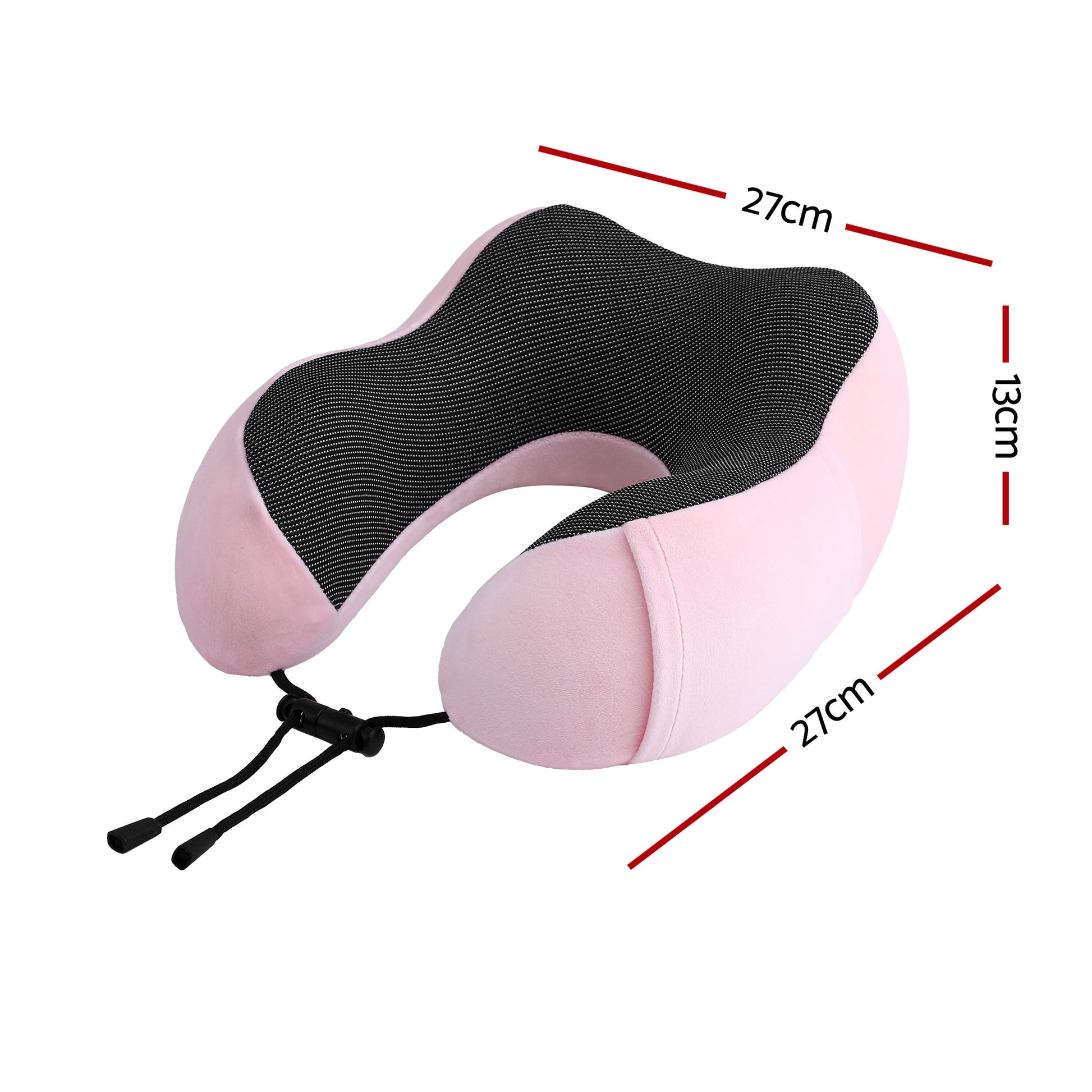 Wanderlite Travel Pillow for Airplanes Memory Foam Neck Pillows for Traveling, Soft & Washable Cover with Storage Bag, Portable Plane Accessories for Airplanes Offices Cars, Pink - Image 2