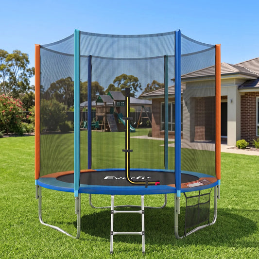 Everfit 6FT Kids Trampoline Rebounder with Enclosure Net Storage Bag