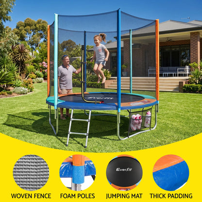 Everfit 6FT Kids Trampoline Rebounder with Enclosure Net Storage Bag - Image 6