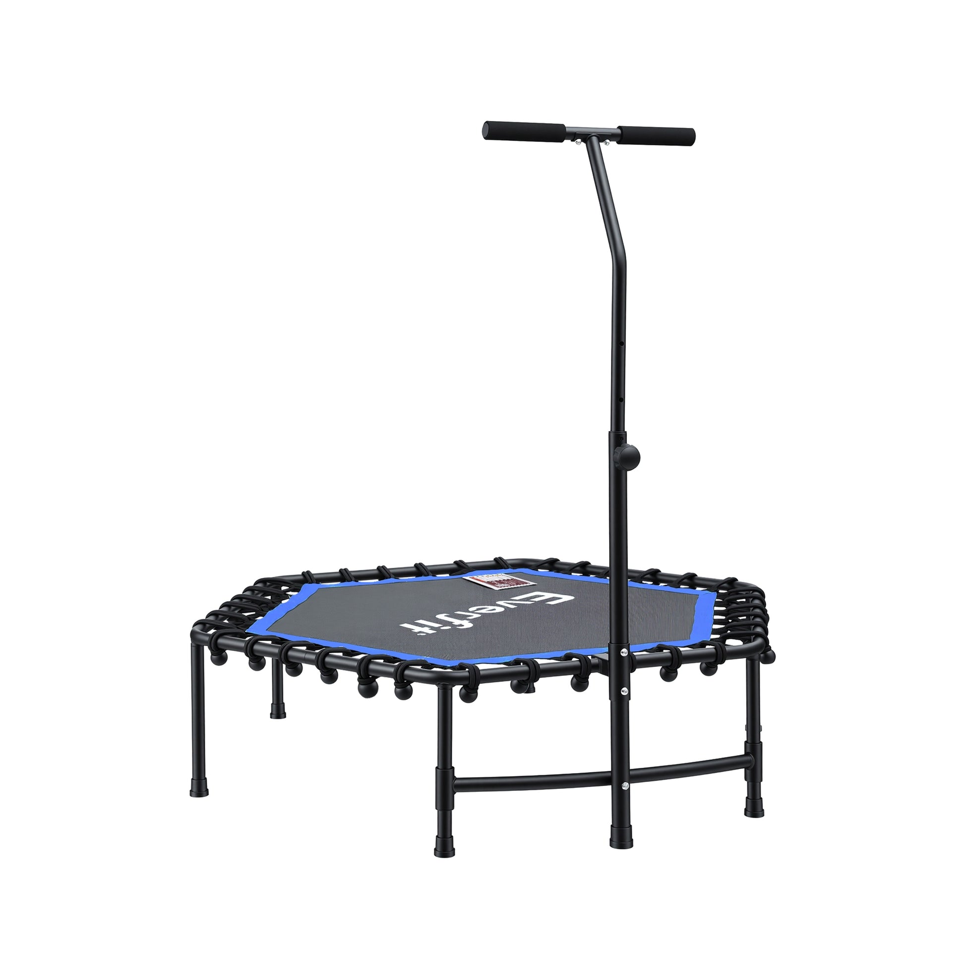 Everfit 48inch Hexagon Fitness Trampoline Rebounder Adjustable Handrail Blue - Image 7