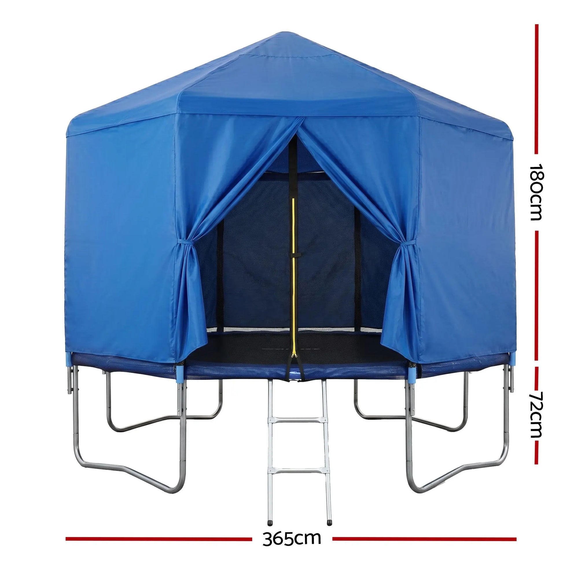 Everfit 12FT Kids Trampoline with Blue Tent Cover Ladder Rebounder Outdoor Toys - Image 2